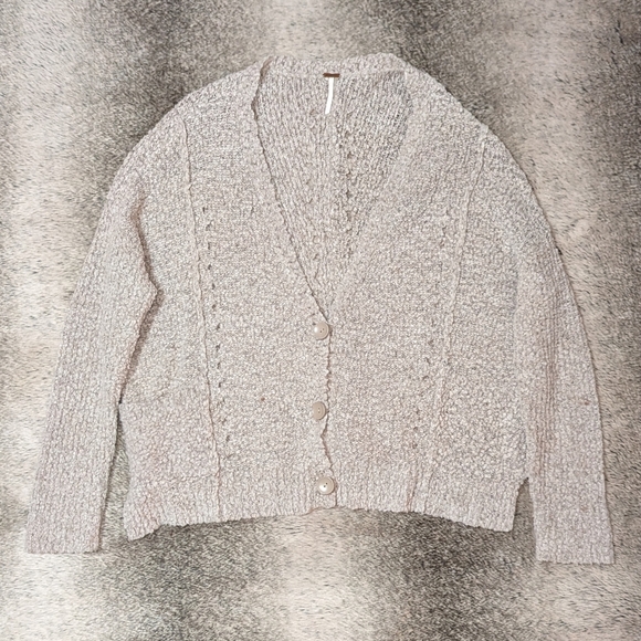 Free People Fall Friend Wool Blend Oversized Cardigan Sweater Women's XS - Picture 4 of 8